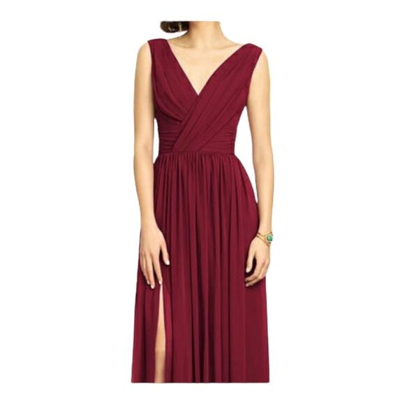 New ~  DESSY COLLECTION ~ Gorgeous Burgundy full length dress- sz 2R FALL - Picture 1 of 8